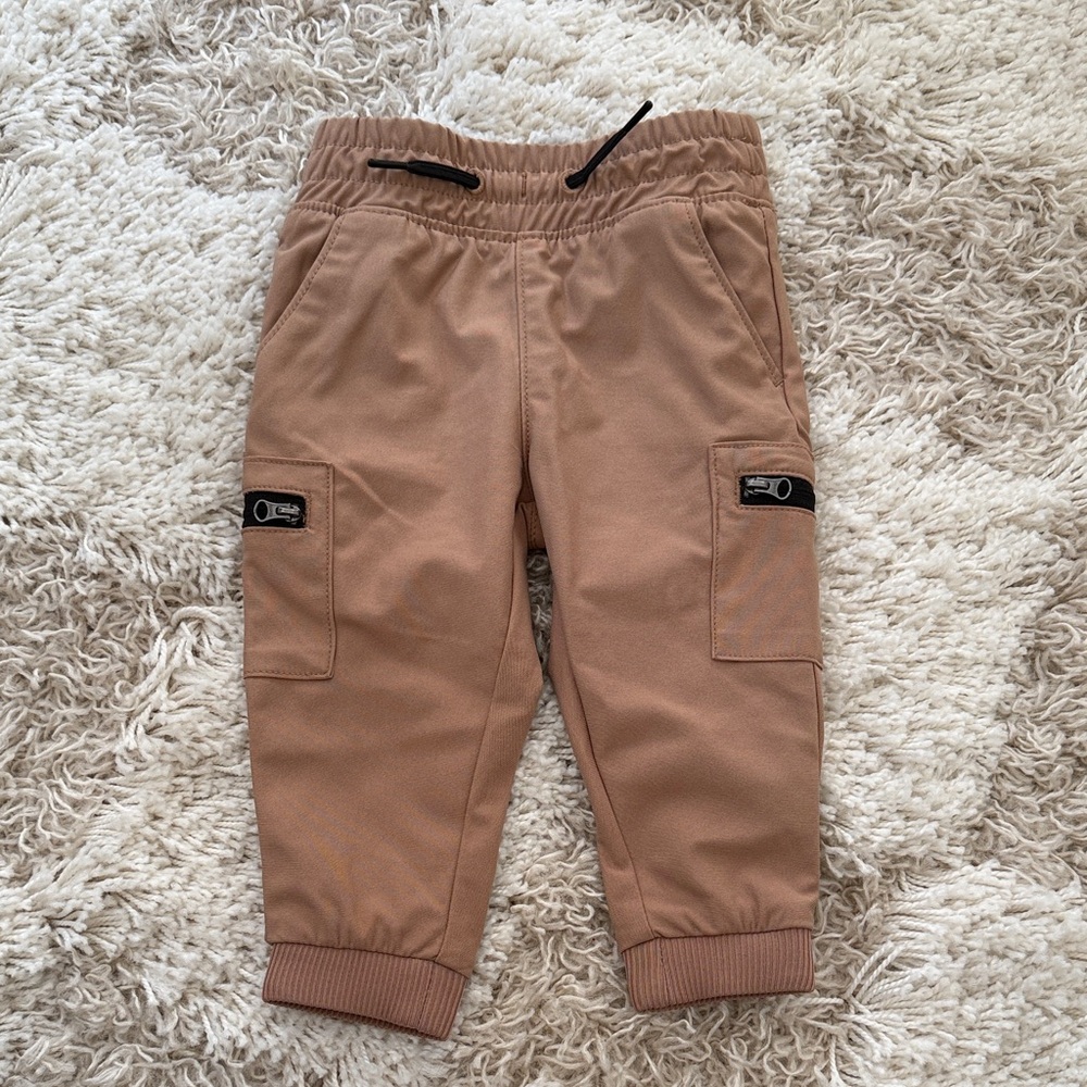 Tan Cargo Joggers